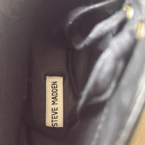 Steve Madden Black Spiked High-Top Sneakers Shoes Mens 11 Punk Studded - Picture 5 of 6